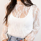 Lace Mock Neck Long Sleeve Top