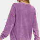 Zenana Washed Round Neck Dropped Shoulder Sweatshirt