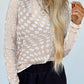 Checkered Mock Neck Long Sleeve Blouse