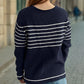 Striped Round Neck Long Sleeve Sweater