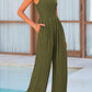 Mock Neck Sleeveless Wide Leg Jumpsuit