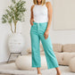 RFM Crop Chloe Full Size Tummy Control High Waist Raw Hem Jeans