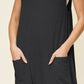 Double Take Full Size Texture Sleeveless Wide Leg Jumpsuit