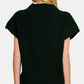 Zenana Short Sleeve Mock Neck Sweater