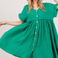 SAGE + FIG Full Size Button Up Short Sleeve Dress