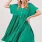 SAGE + FIG Full Size Button Up Short Sleeve Dress