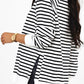 Side Slit Stripe Raglan Sleeve Sweatshirt