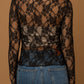 Lace Mock Neck Long Sleeve Top