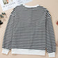 Striped Dropped Shoulder Long Sleeve Sweatshirt