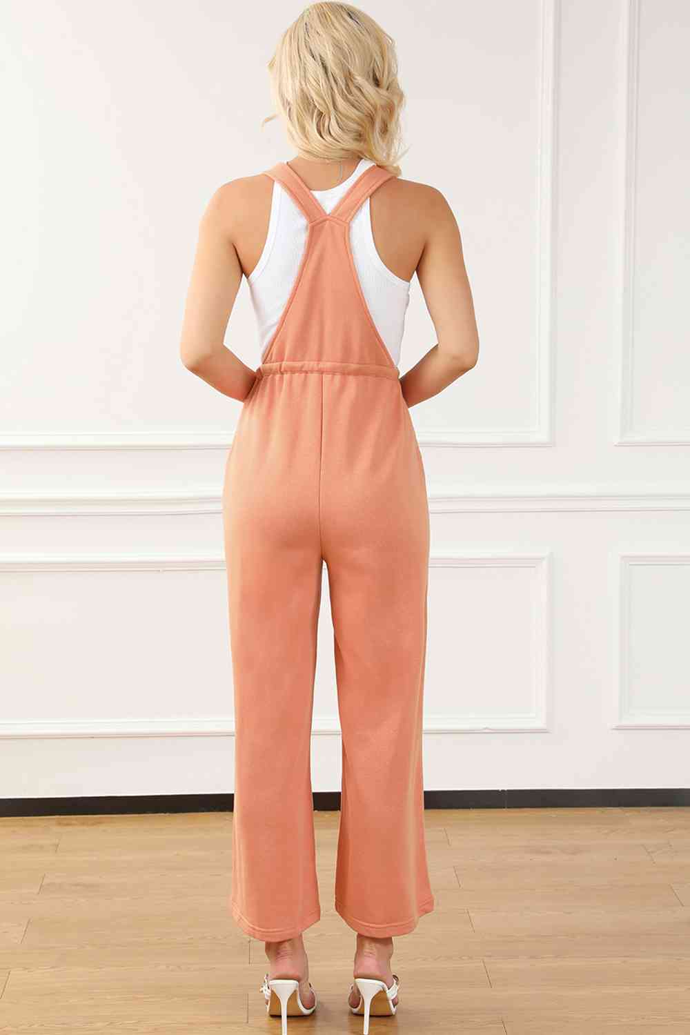 Drawstring Overalls with Pockets