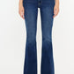 Kancan Cat's Whiskers Raw Hem Flare Jeans