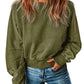 Double Take Round Neck Open Back Sweatshirt
